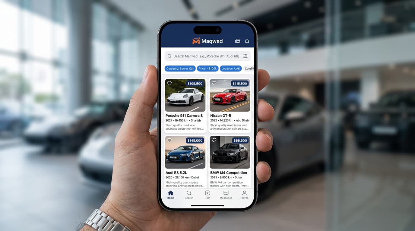 Vorschau Maqwad Mobile App Gebrauchtwagen-Marktplatz
